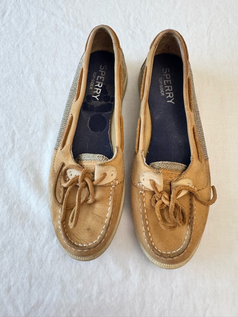 Sperry Women's Tan Leather Moccasin Boat Shoes